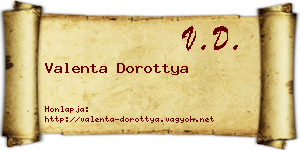 Valenta Dorottya névjegykártya